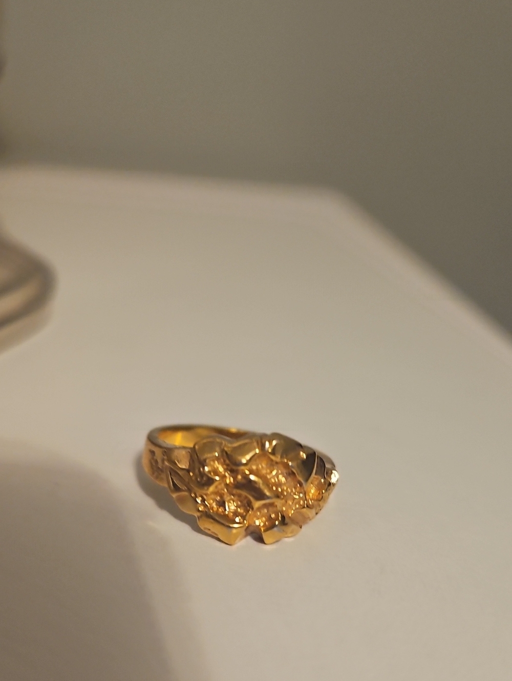 Source Unknown Polished Gold Floral Ring - Women's Jewelry